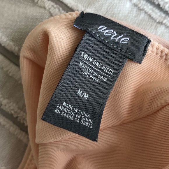 Aerie Light Pink Lace-Up One Piece Swimsuit - Picture 6 of 7